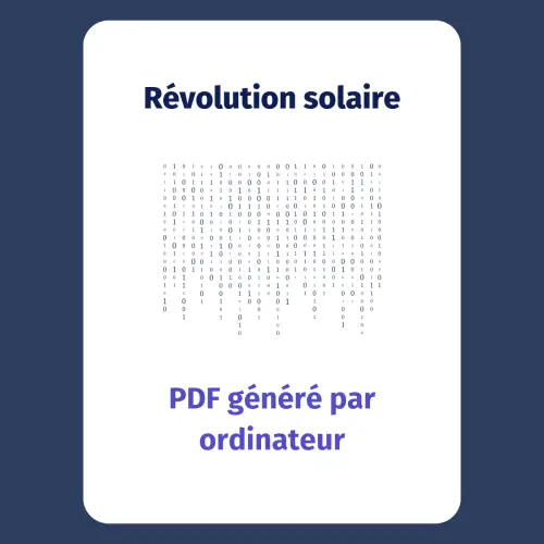Votre révolution solaire